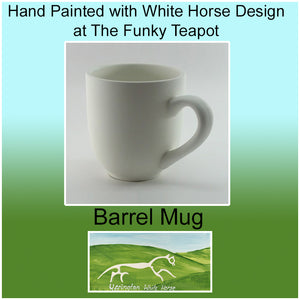 Hand Painted  Barrel Mug