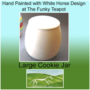 Hand Painted  Large Cookie Jar