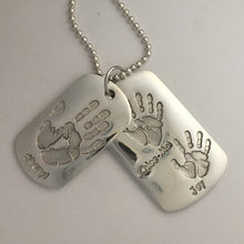 The Funky Teapot 2 Dog Tags descending Necklace