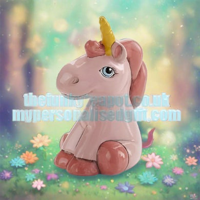 The Funky Teapot Paint your own Pottery item in the shape of a Cute Sitting Unicorn