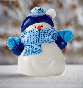 The Funky Teapot Paint your own Pottery in the shape of a Cute Snowman