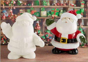 The Funky Teapot Paint your own Pottery in the shape of a Cute Santa
