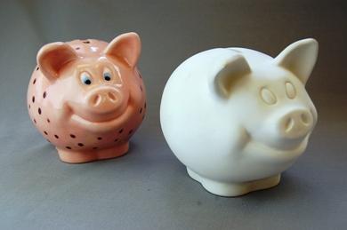 The Funky Teapot Cute Piggy Money Bank
