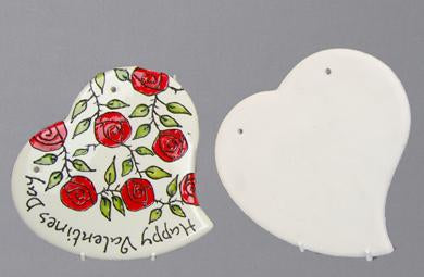 The Funky Teapot Large Heart Plaque Tile
