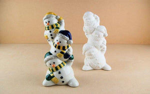 The Funky Teapot Stack of Snowmen
