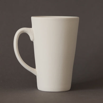 An image of a Tall Tapered Mug for you to paint at The Funky Teapot