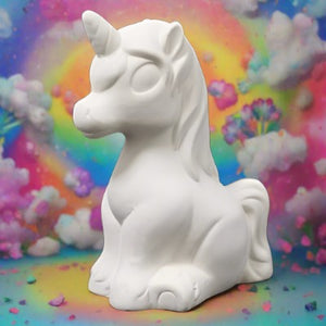 The Funky Teapot Paint your own Pottery item in the shape of a Cute Unicorn