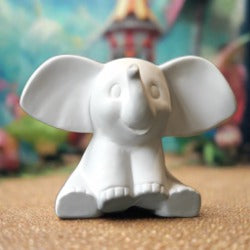 The Funky Teapot Paint your own Pottery item in the shape of a Cute Big Ears Elephant