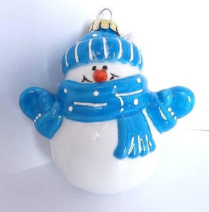 The Funky Teapot Snowman Ornament